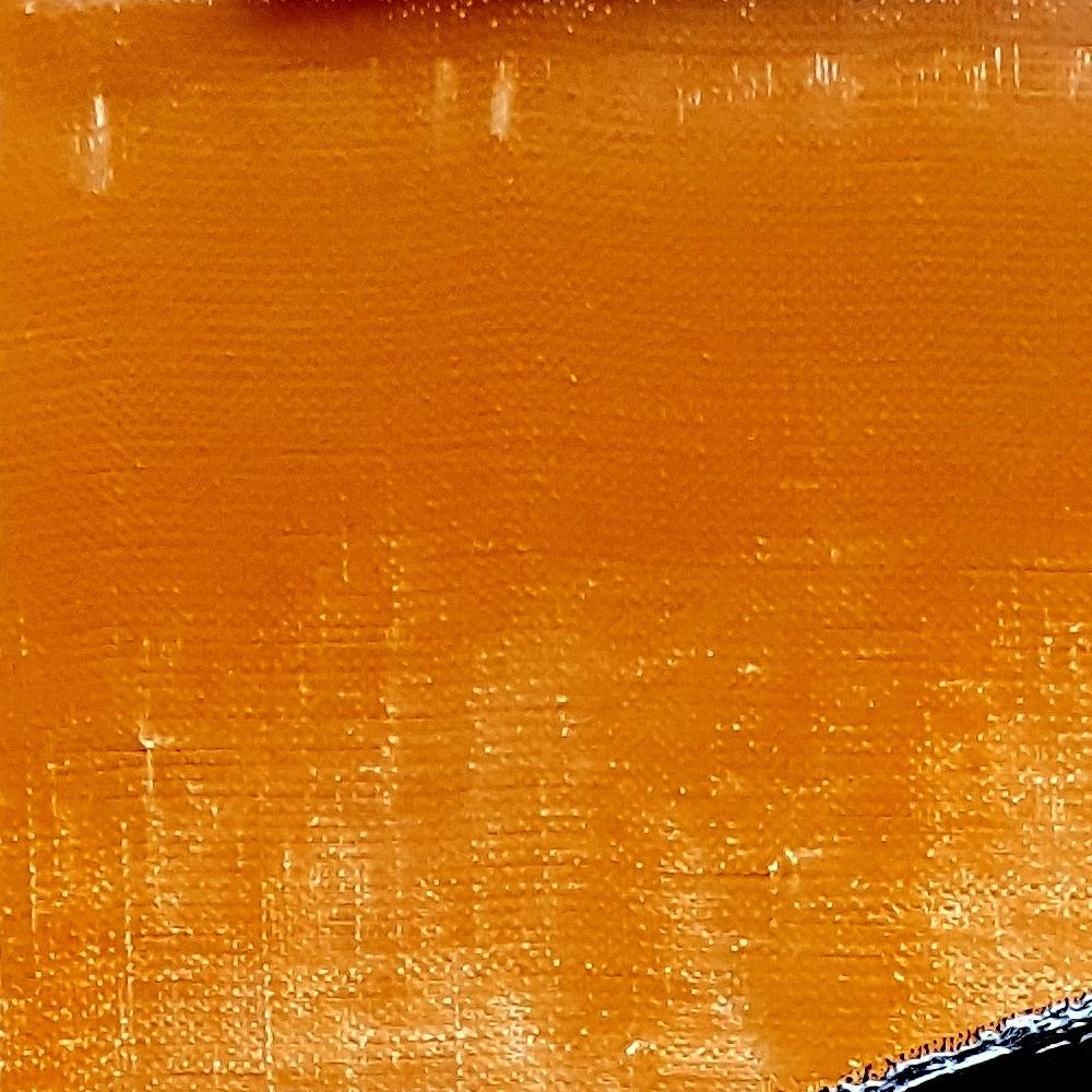 Piccola onda nera su sfondo ocra Pittura ad olio astratta di paesaggio 10