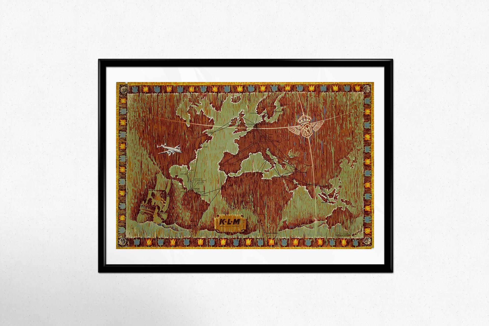 Circa 1950 original travel - KLM Royal Dutch Airlines For Sale 2