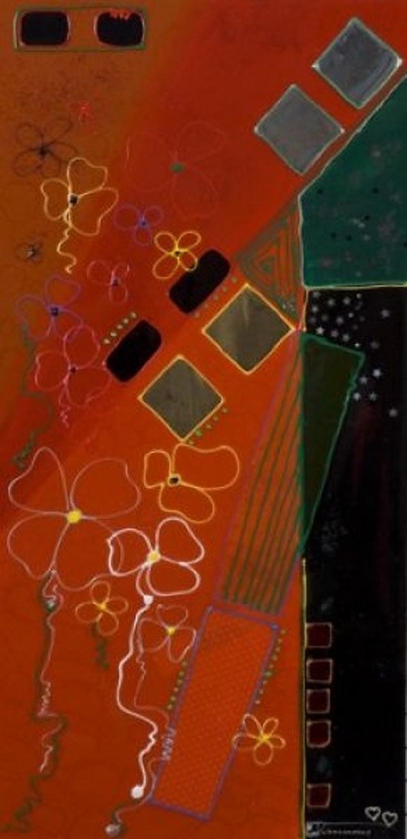 Jean Tannous Landscape Painting -  Rouge et Noir 