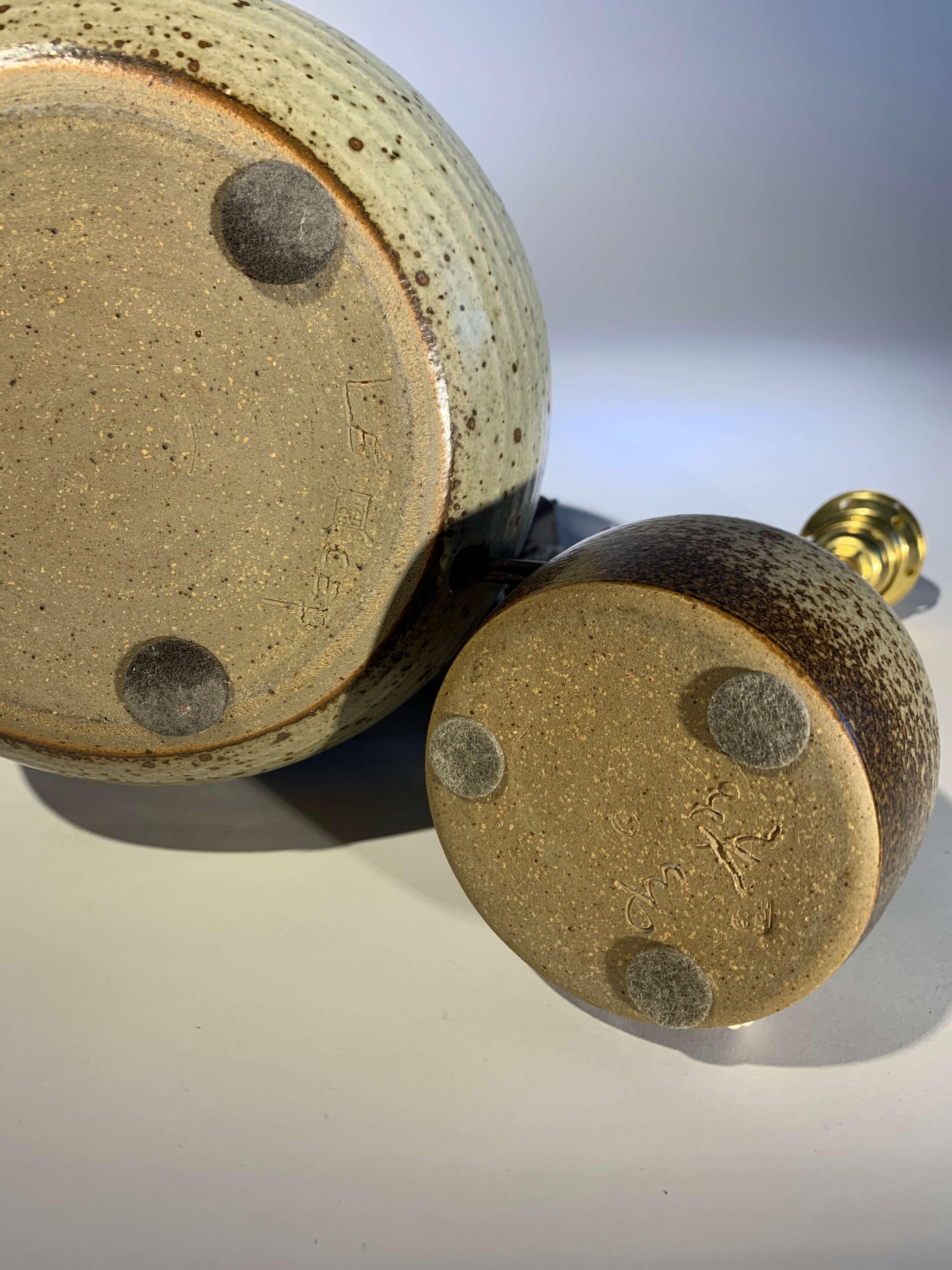 Jean TESSIER set of 2 French sandstone lamps For Sale 1