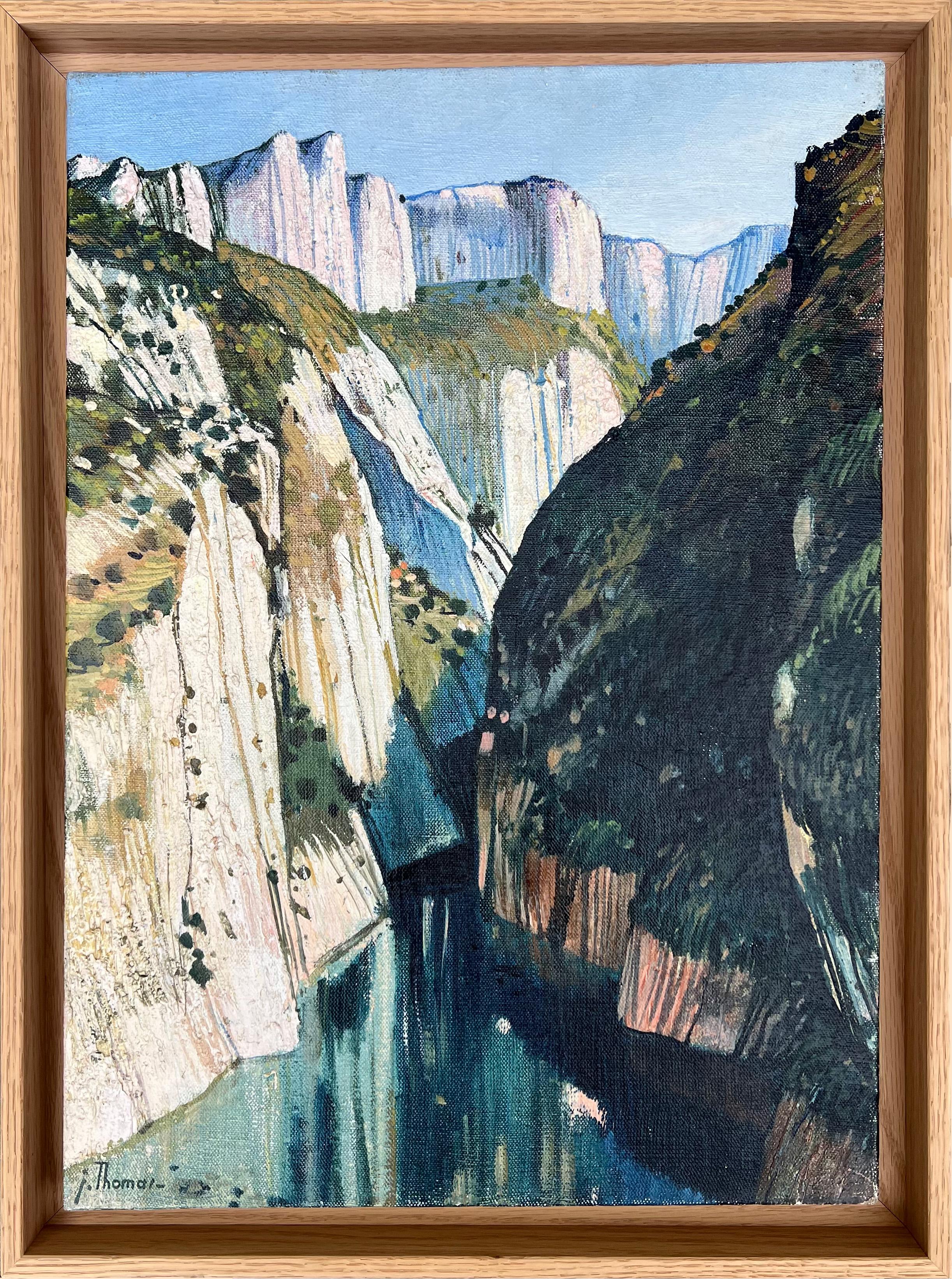 Landscape Photograph di Jean Thomas - "Le Verdon à son entrée dans le lac de Sainte Croix - Coté Canyon" - Francia