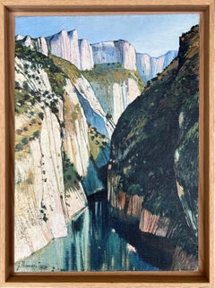 "Le Verdon à son entrée dans le lac de Sainte Croix - Coté Canyon" - Francia