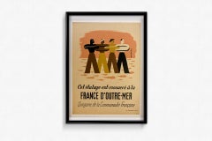 1945 Original poster - Quinzaine de la Communauté Française - French overseas