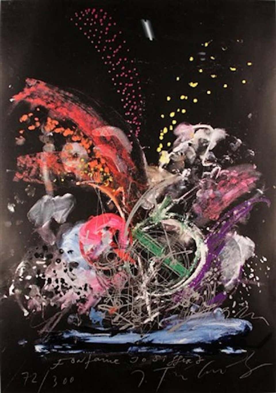 Fontaine Jo Syffert, Abstract black colorful print