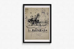 Affiche originale de l'exposition de Jean Tinguely en 1967 - Le Rotozaza