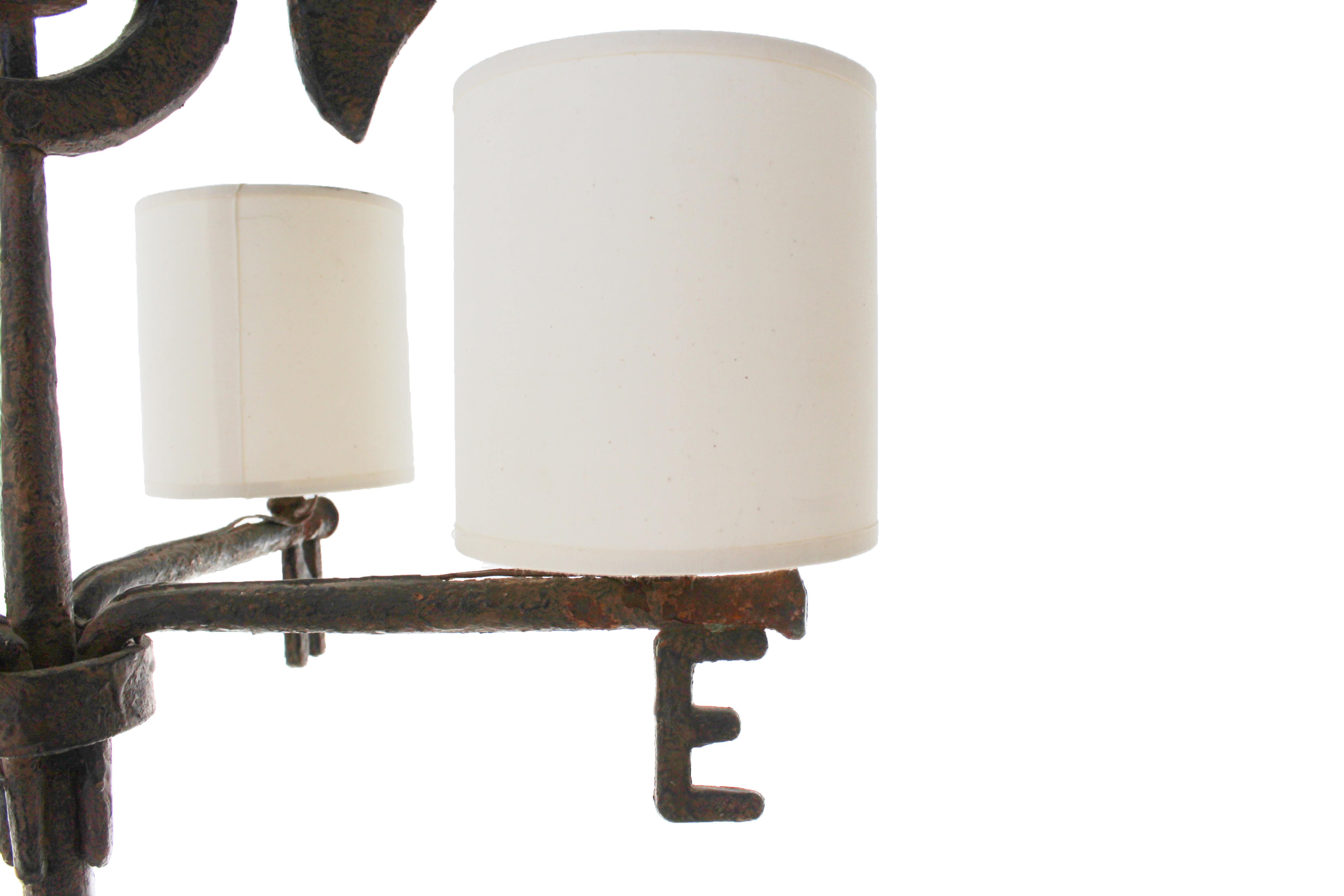 Mid-Century Modern Jean Touret for the Marolles Workshop, Floor Lamp 