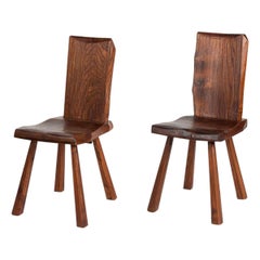 Jean Touret et les Artisans de Marolles:: Paire de chaises:: France:: vers 1960