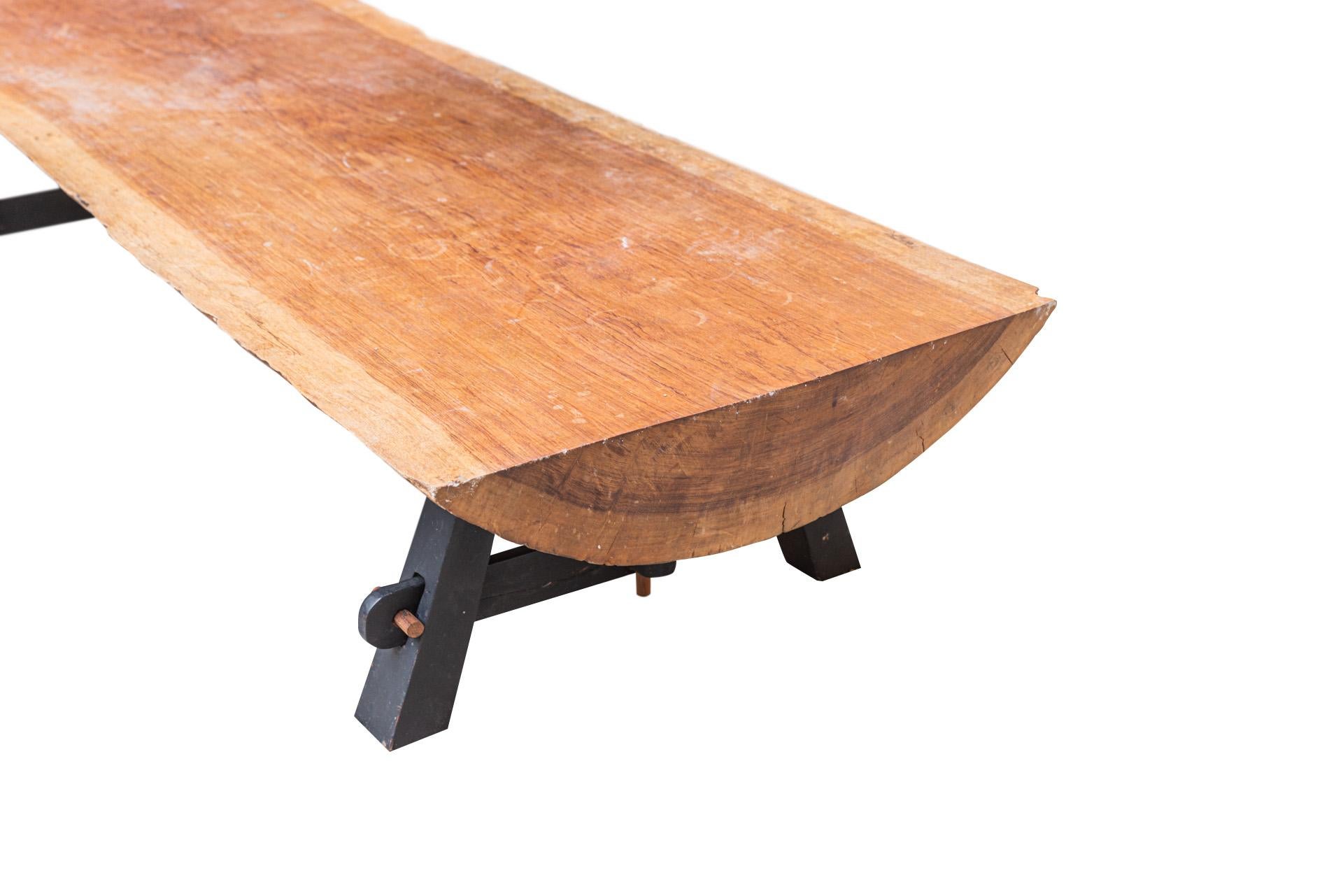 Mid-Century Modern Jean Touret for the Marolles Workshop, Coffee Table, Wood, circa 1980, France