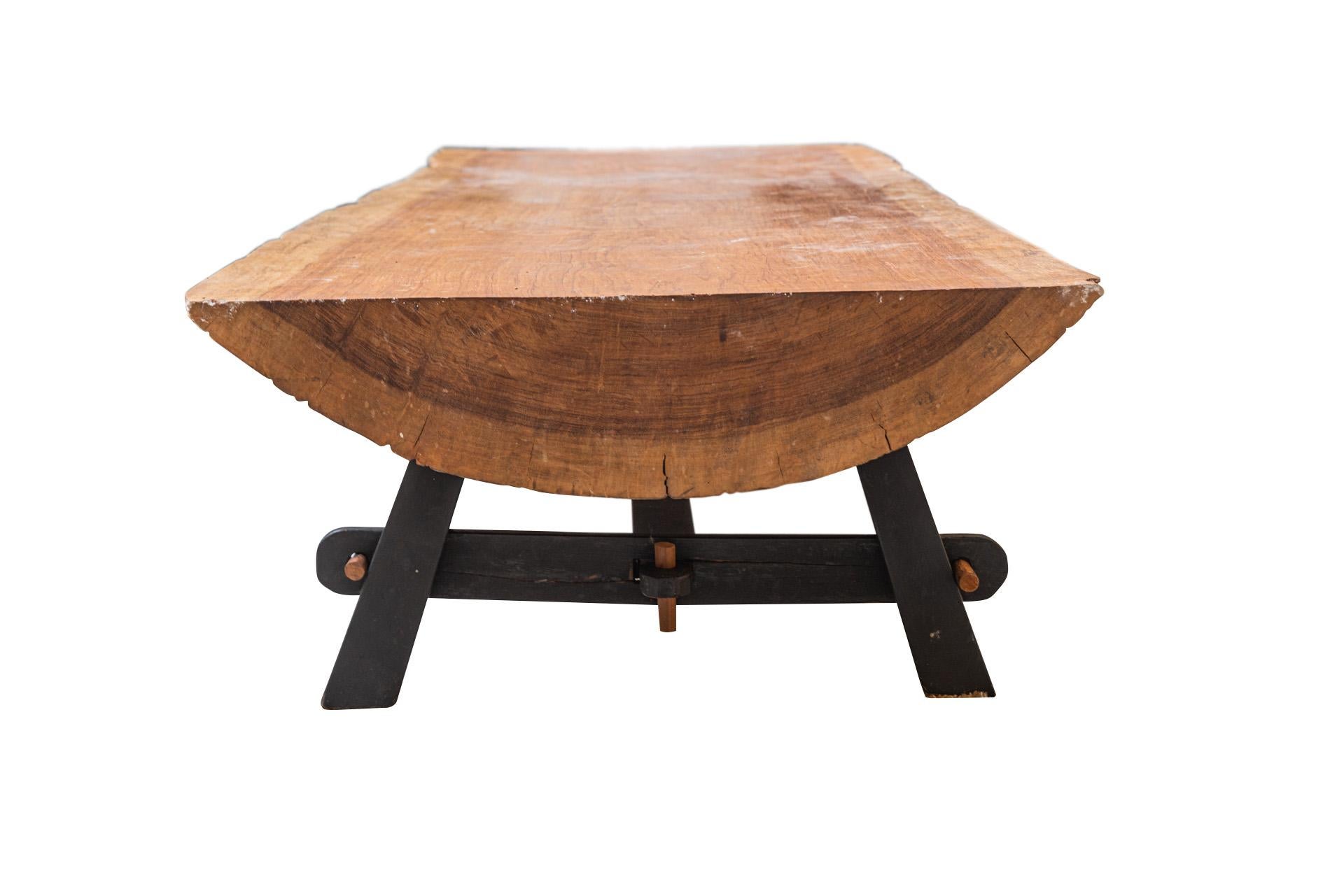 French Jean Touret for the Marolles Workshop, Coffee Table, Wood, circa 1980, France