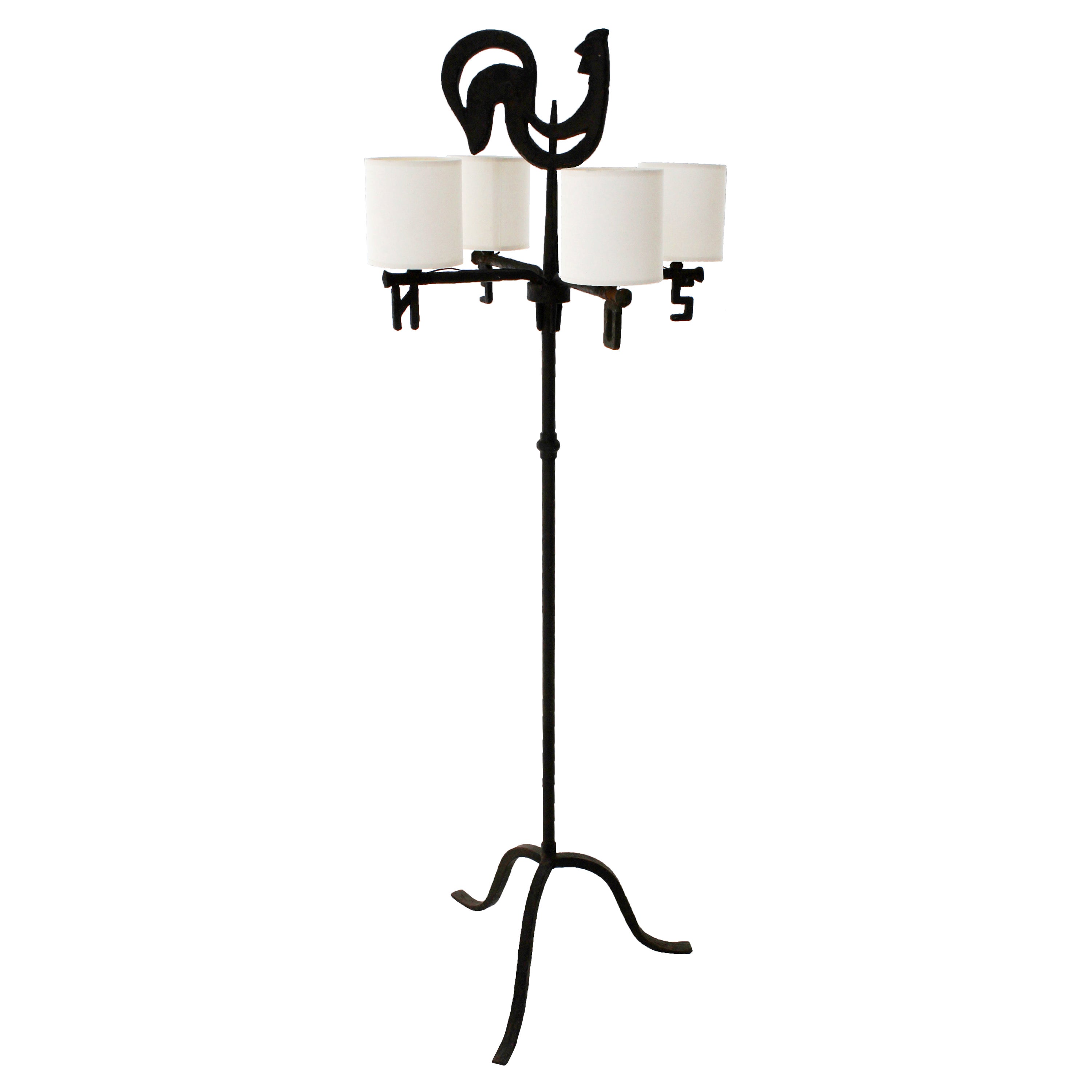 Jean Touret for the Marolles Workshop, Floor Lamp "Girouette" For Sale