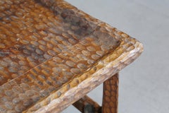 Jean Touret Low Carved Wooden Coffee Table from 1950s