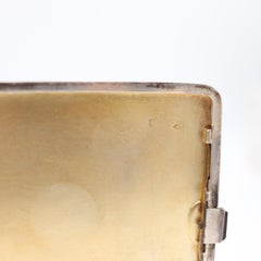 JEAN TROTTIN 1925 Art Deco Lacquered & Eggshell Case In .950 Sterling Silver