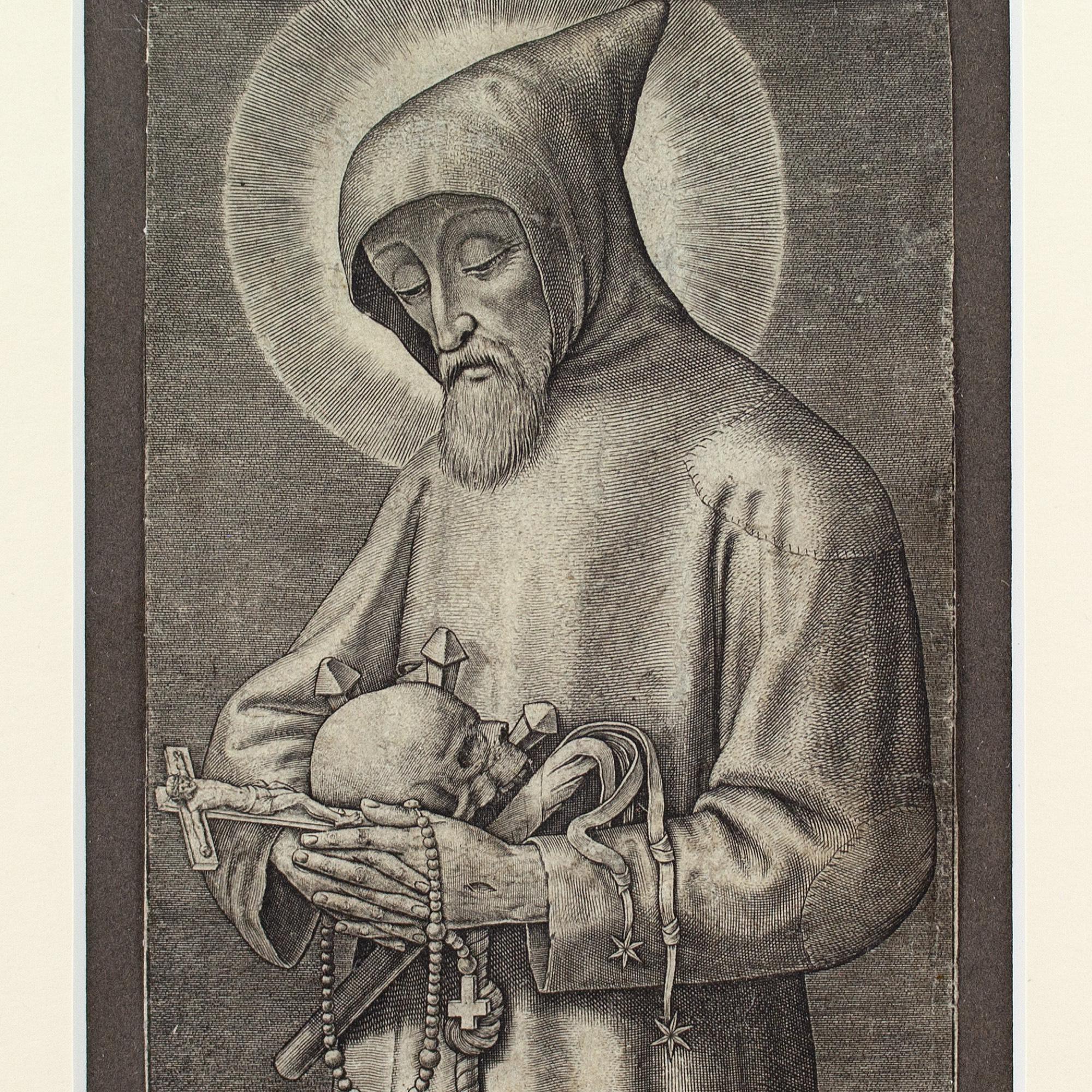 Jean Valdor After Hieronymus Wierix Saint Francis Of Assisi, Engraving  1