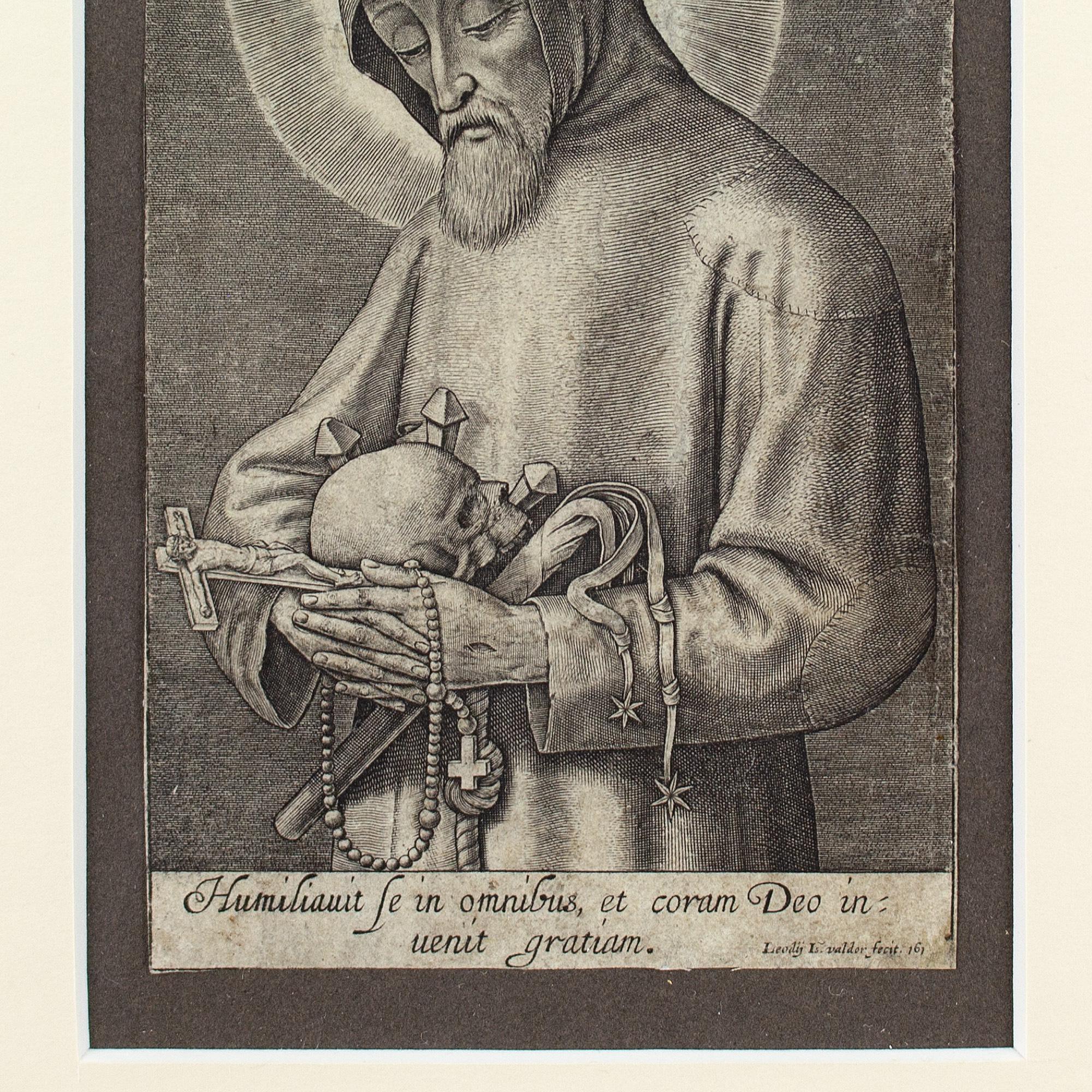 Jean Valdor After Hieronymus Wierix Saint Francis Of Assisi, Engraving  2