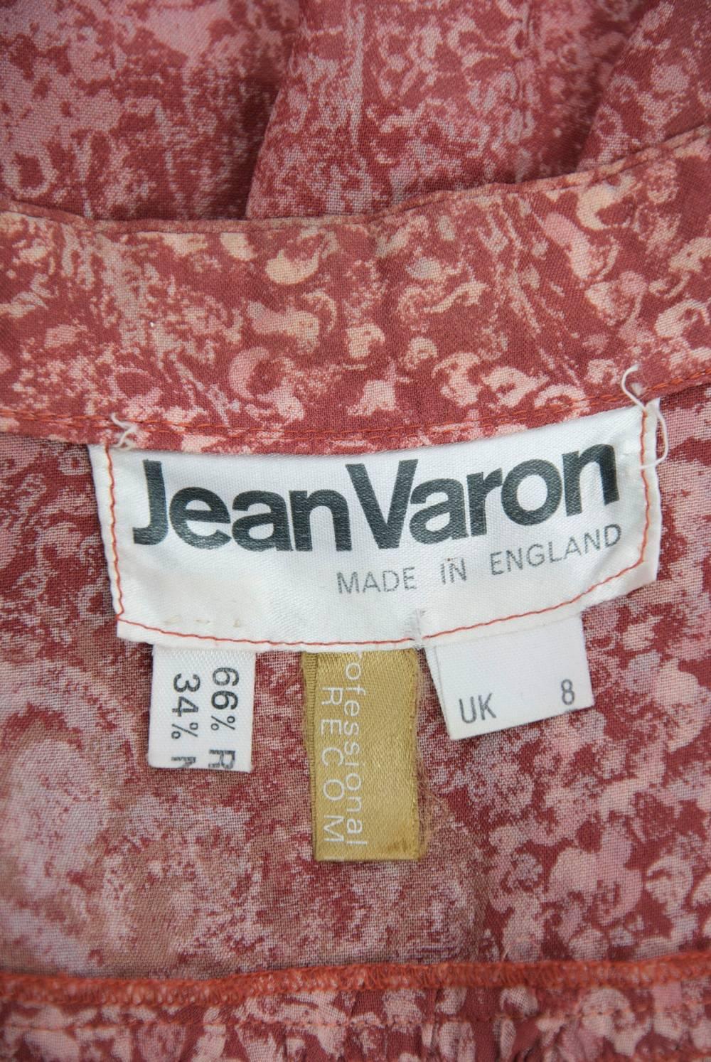 Jean Varon Print Dress For Sale 3