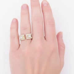 Jean Vendôme Diamond Double-Band Ring 18k Gold - Vintage
