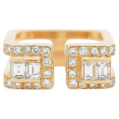 Jean Vendôme Diamond Double-Band Ring 18k Gold - Vintage