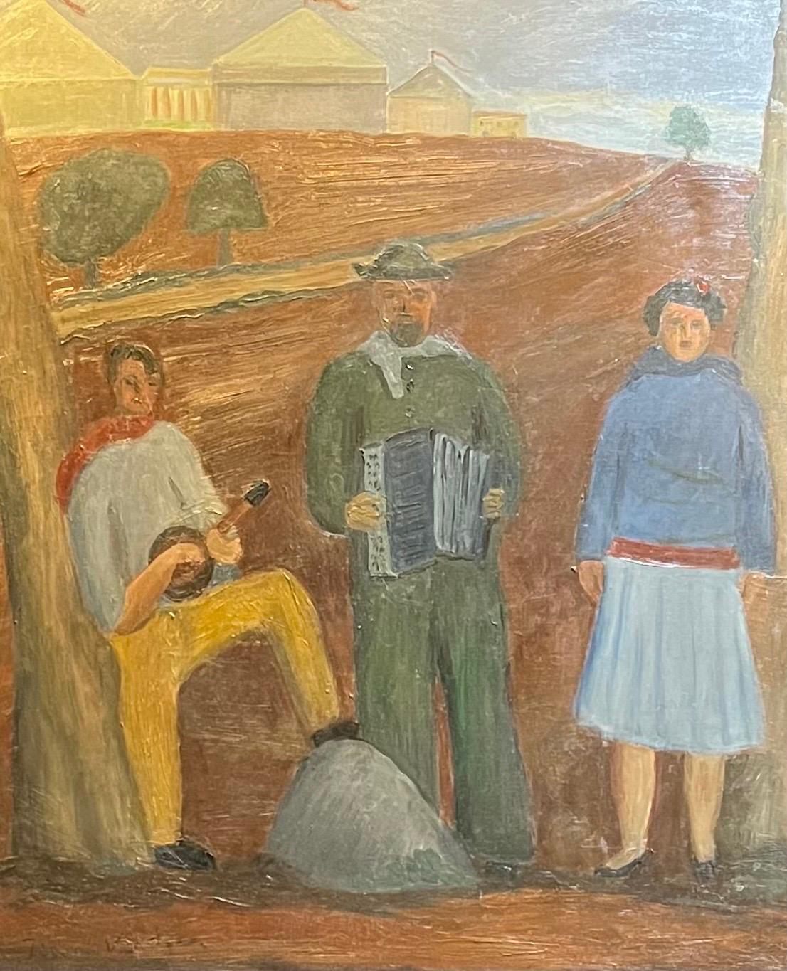 Portrait Painting di Jean Verdier - "Circurs Performers" di J. Verdier - Olio su tela - 100x81cm