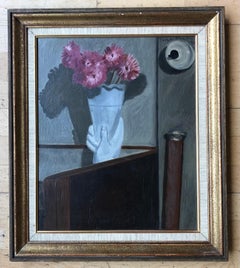 Rose bouquet and cane with silver knob