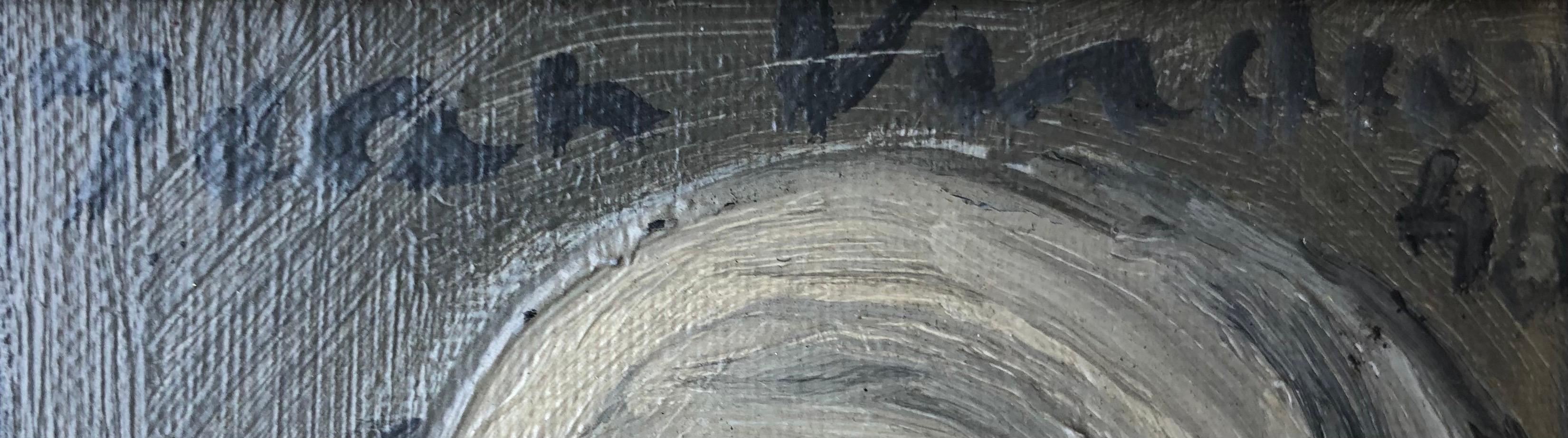 Ramo de rosas y bastón con pomo de plata - Painting Moderno de Jean Verdier