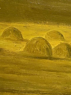"Twilight on Parmelan and La Tournette" by J. Verdier - Oil on Canvas - 73x100cm