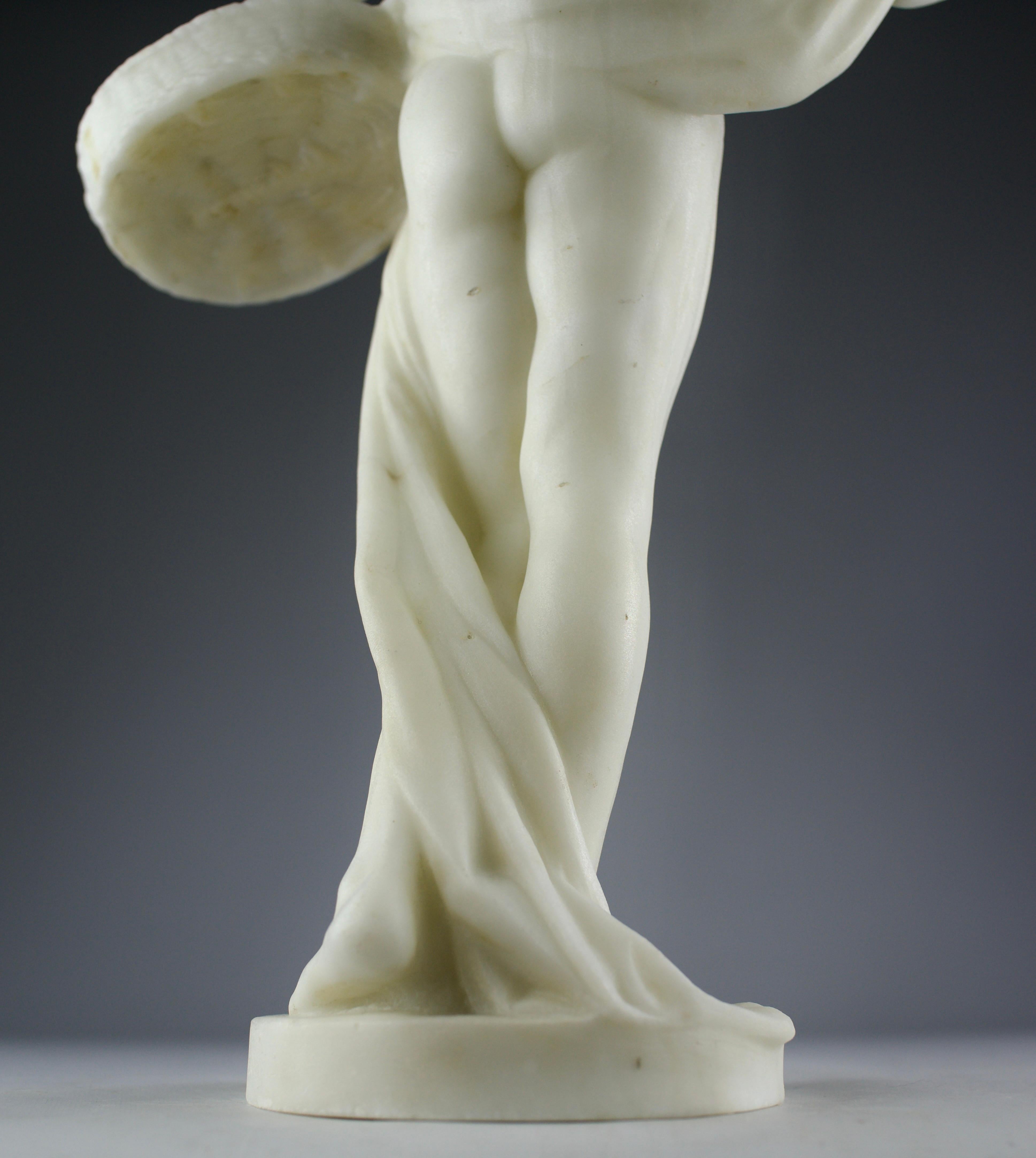Jean Verschneider, Mädchen und der goldene Apfel, Marmorskulptur, Art déco, 1920er Jahre im Angebot 8