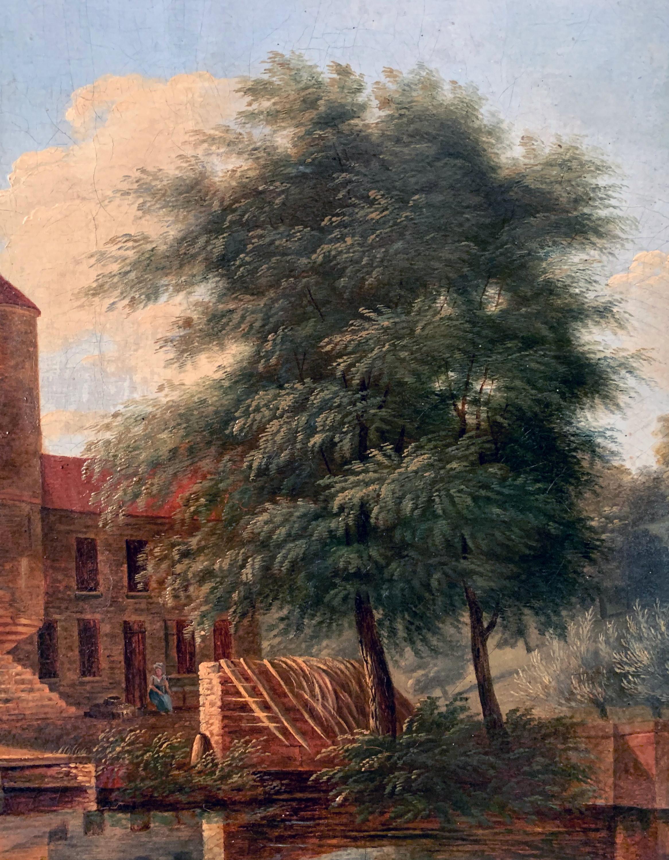 Vue du Château de la Reine Blanche, Coye-la-Forêt (Début XIXe siècle) (Französische Schule), Painting, von Jean-Victor Bertin
