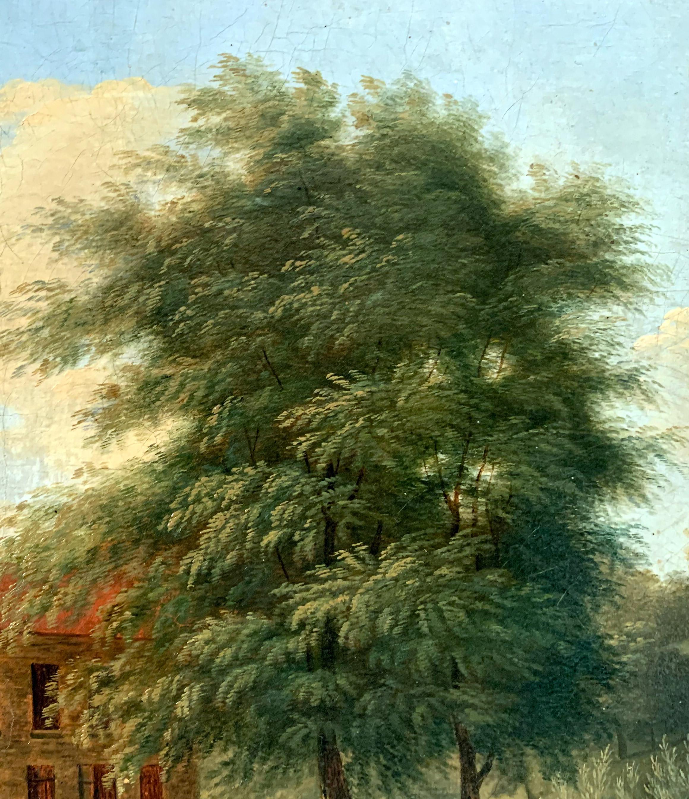 Vue du Château de la Reine Blanche, Coye-la-Forêt (Début XIXe siècle) (Braun), Landscape Painting, von Jean-Victor Bertin