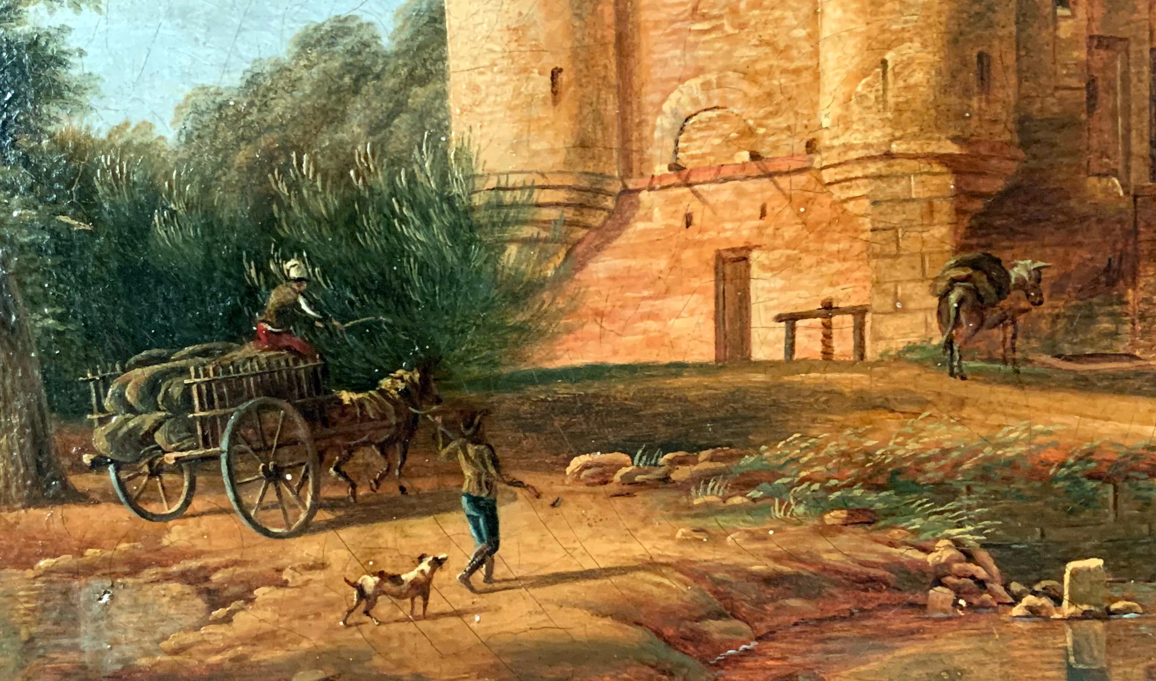 Vue du Château de la Reine Blanche, Coye-la-Forêt (Début XIXe siècle) im Angebot 2