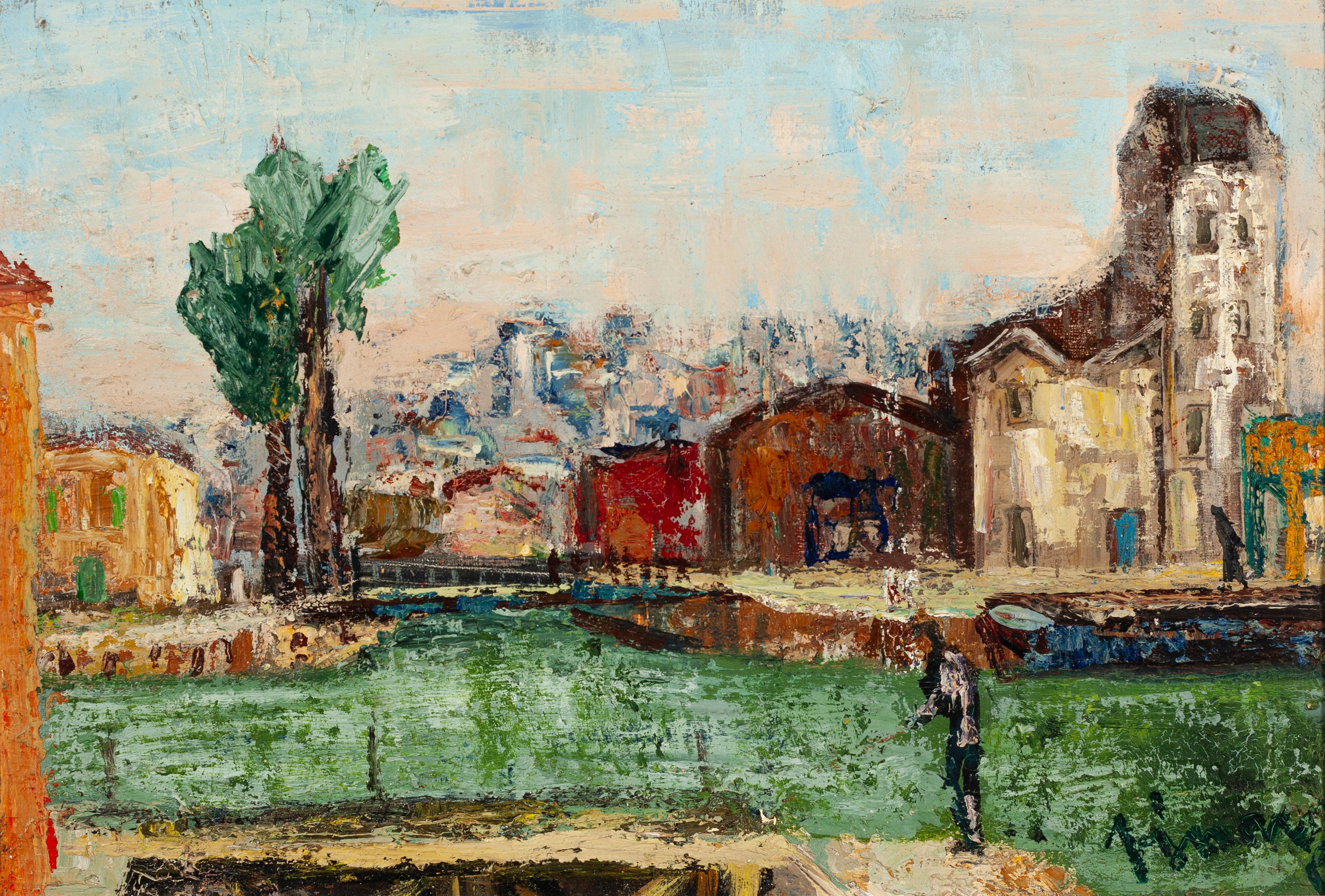 Jean VINAY Landscape Painting - Water's Edge