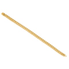 Jean Vitau 18 Karat Gold Vannerie Flexible Bracelet