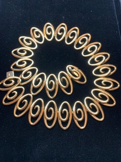 Jean Vitau 18 Karat Yellow Gold Infinity Link Necklace