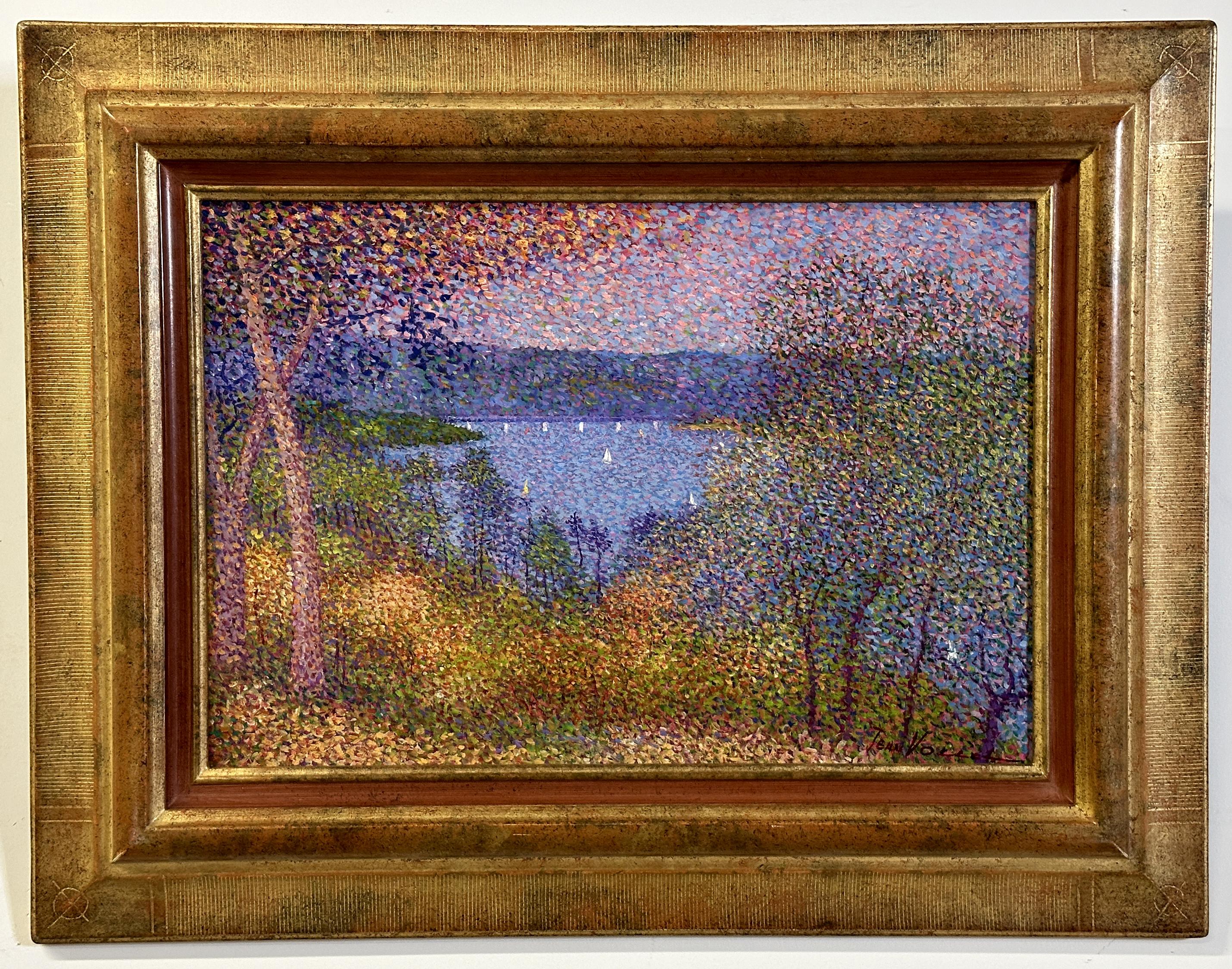 Jean Vollet Gerahmtes Gemälde Lac St Cassien – Painting von Jean Vollett