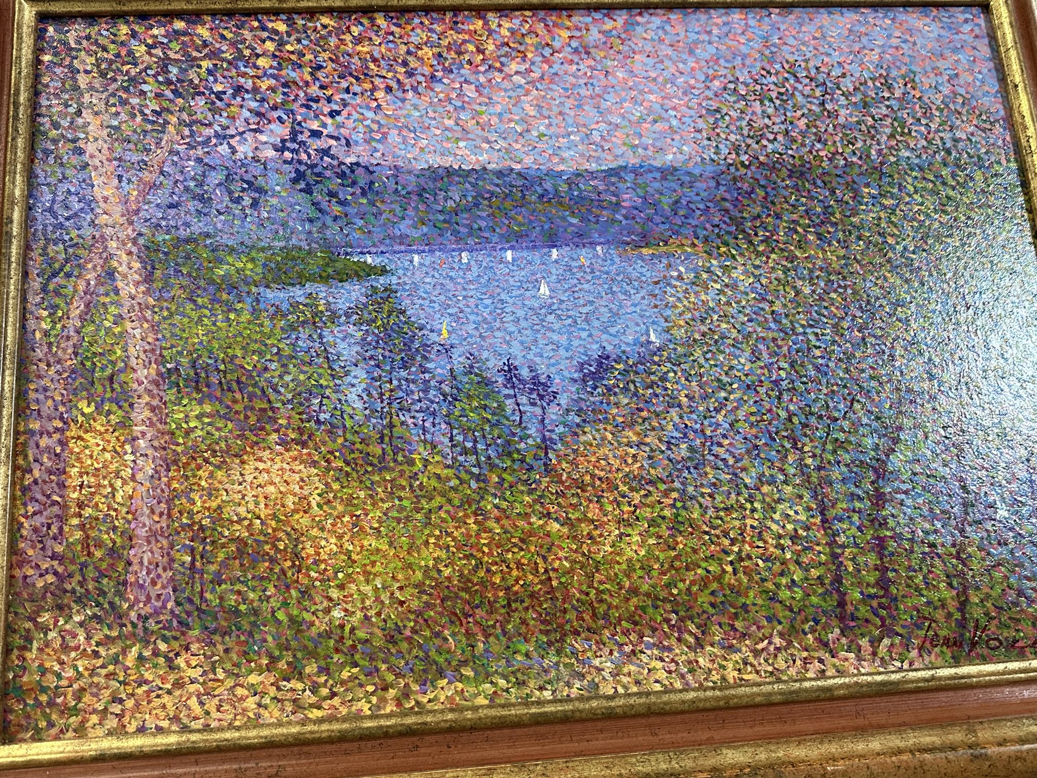 Jean Vollet Gerahmtes Gemälde Lac St Cassien im Angebot 3