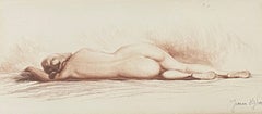 Jean Vyboud "Reclining Nude" Original Pencil Signed Etching C.1920