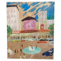 Jean Wallis "Moulin rouge"  Acrylique on Canvas