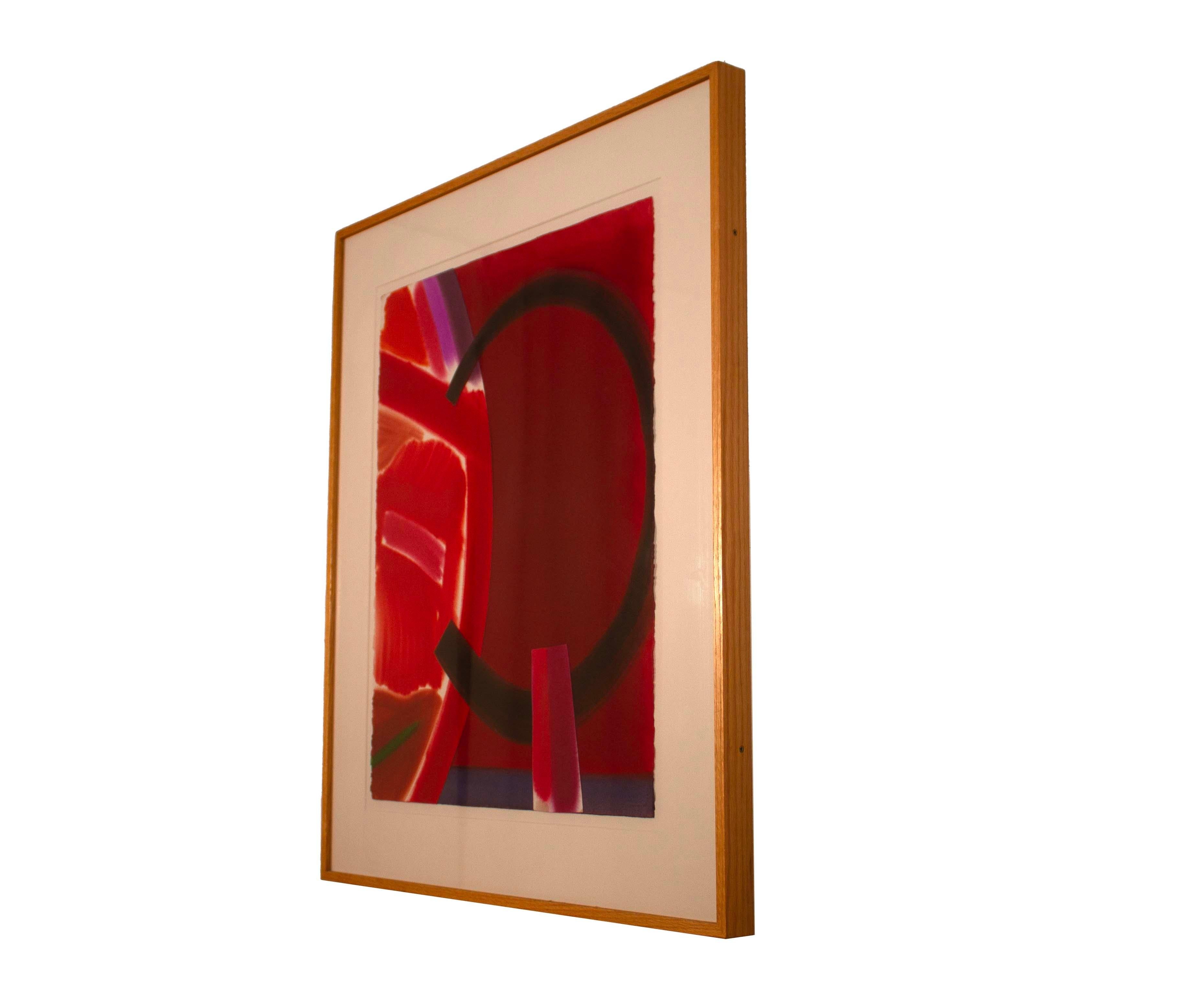Jean Weinbaum nº 1231 Firmado Collage abstracto contemporáneo de acuarela sobre papel en Bueno estado para la venta en Keego Harbor, MI