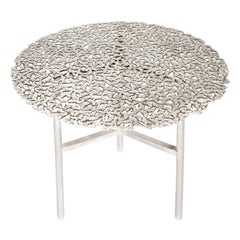 Jean White Bronze Side Table by Fred and Juul