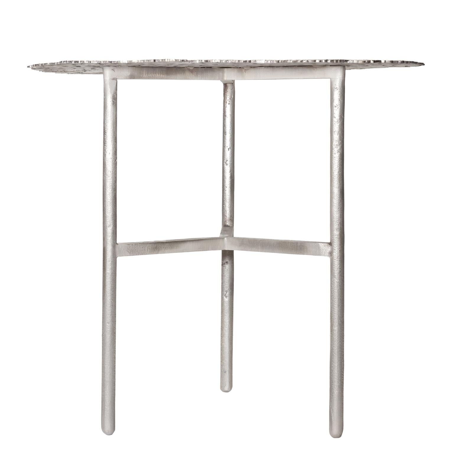 Other Jean White Bronze Side Table by Fred and Juul For Sale