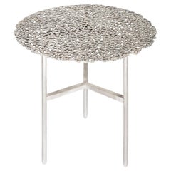 Jean White Bronze Side Table by Fred and Juul
