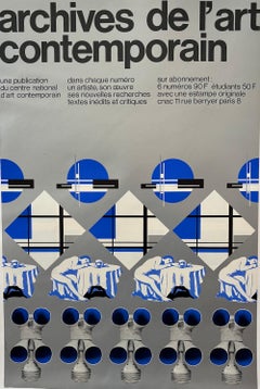 Cartel original de Jean Widmer, "Archives De L'art Contemporain", C. 1970