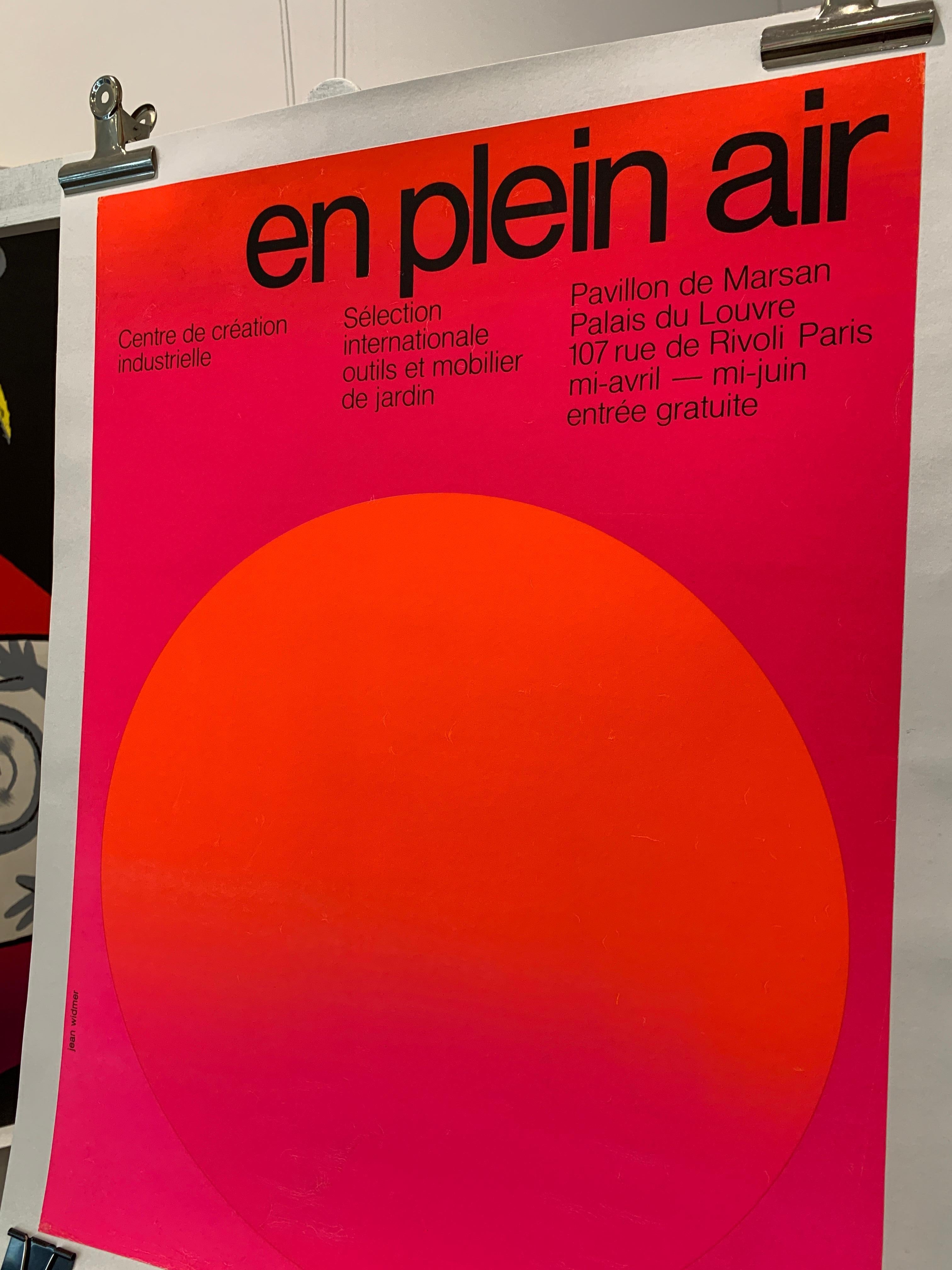 Modern JEAN WIDMER Original Vintage French Poster ‘EN PLEIN AIR’ c. 1960