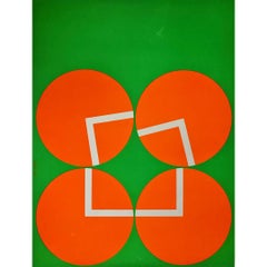 Poster originale del 1970 di Jean Widmer intitolato Jouer aux halles - Design