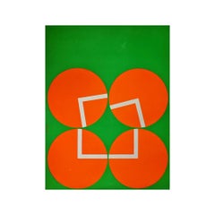 Originalplakat aus dem Jahr 1970 von Jean Widmer mit dem Titel Jouer aux halles - Design