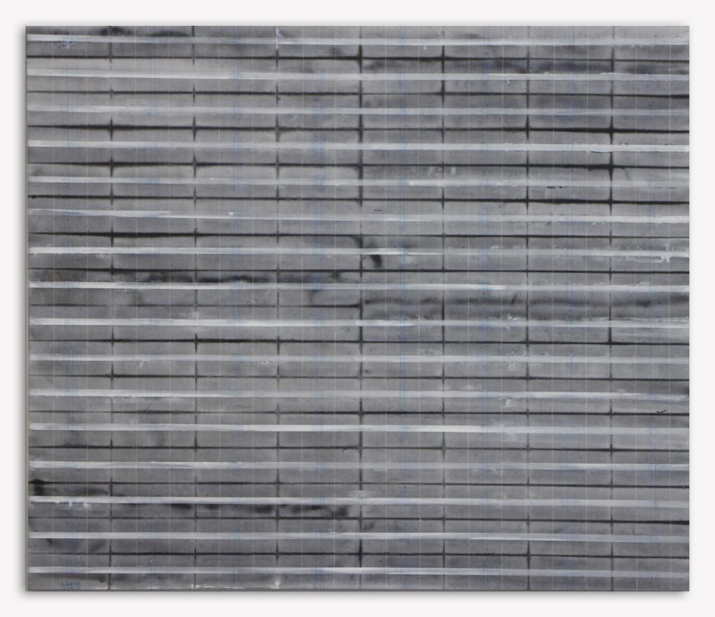 Quadro Piega Blu 4 - Pittura originale - Acrilico e matita colorata su tela