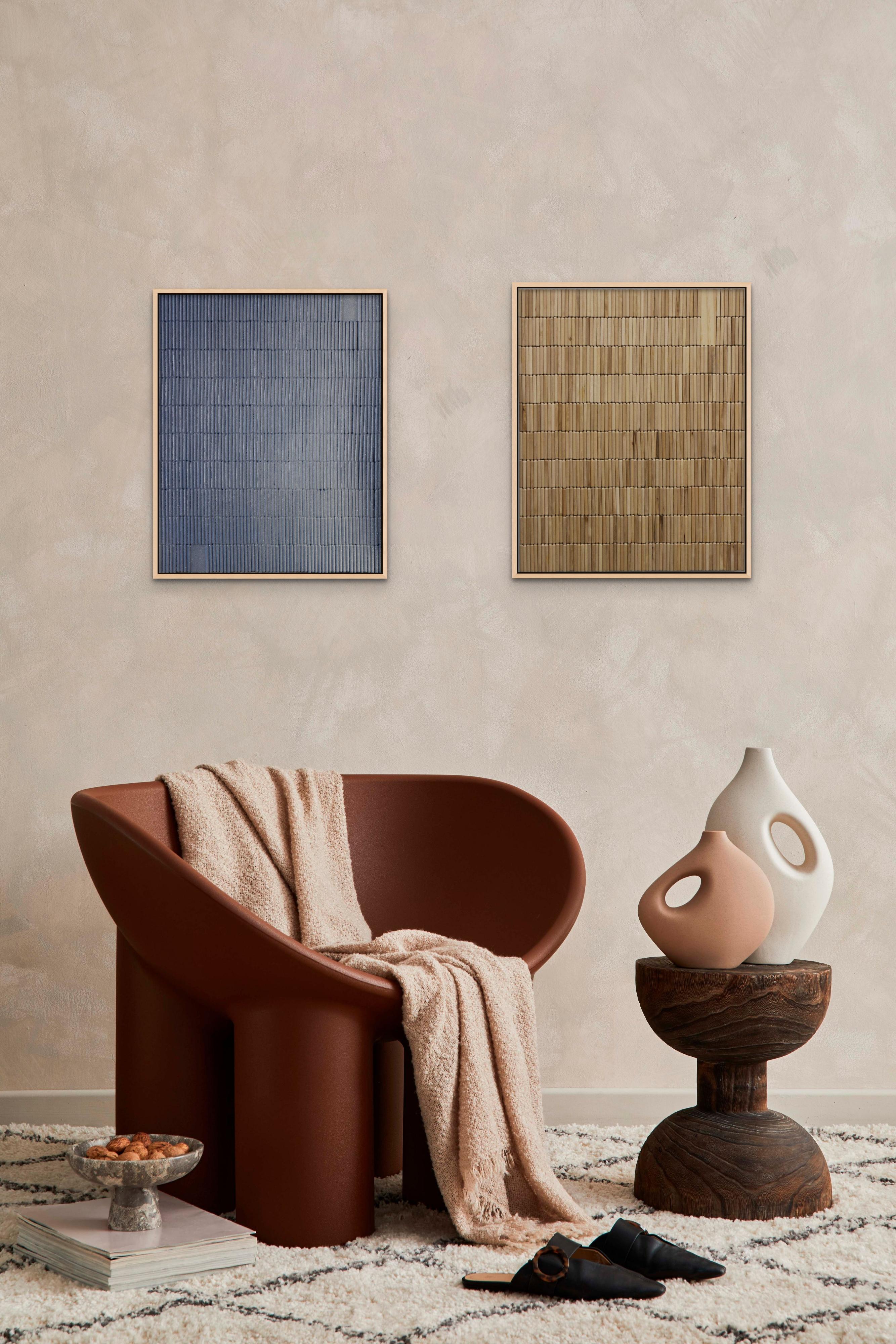 Pittura con verga naturale, Pittura su pannello Wood in vendita 4