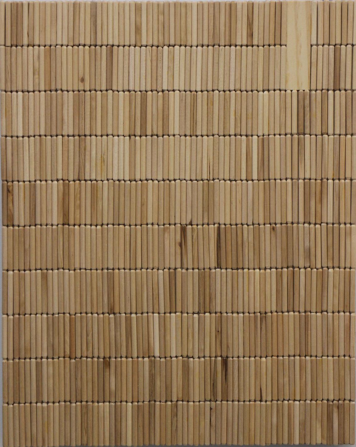 Jean Wolff Abstract Painting - Natural Rod Painting, Wood on panel Painting