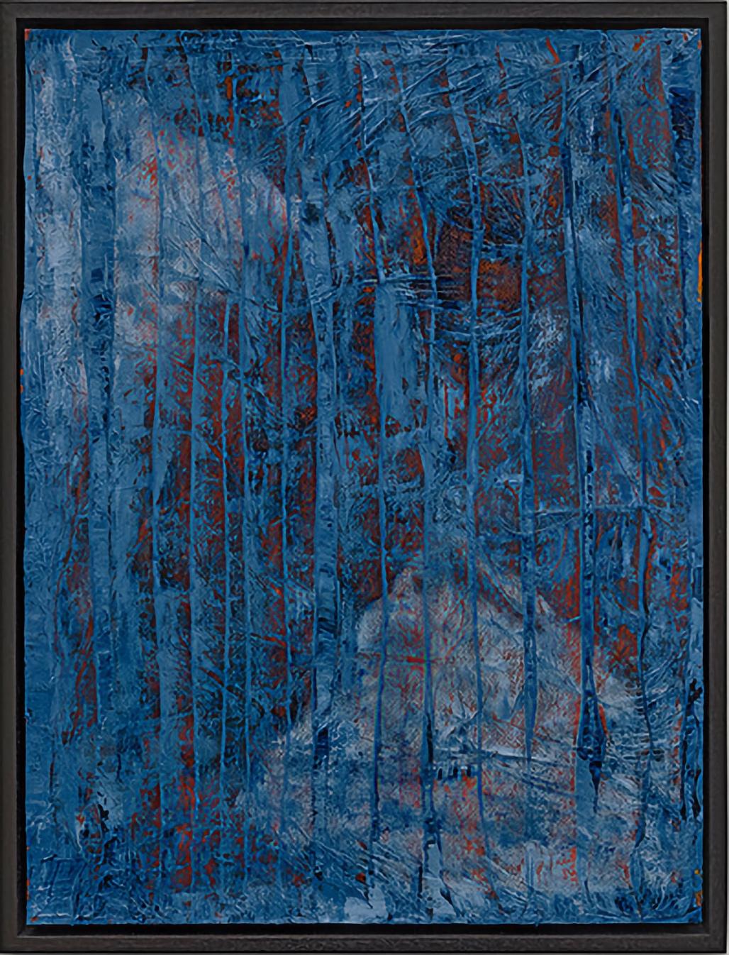Jean Adele Wolff Abstract Painting - Symphonie en Bleu Contemporary abstract minimal 