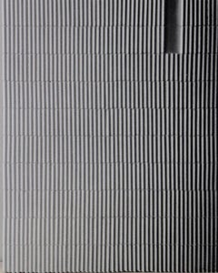Blanco Negro Varilla, Esmalte y Madera sobre Panel Pintura