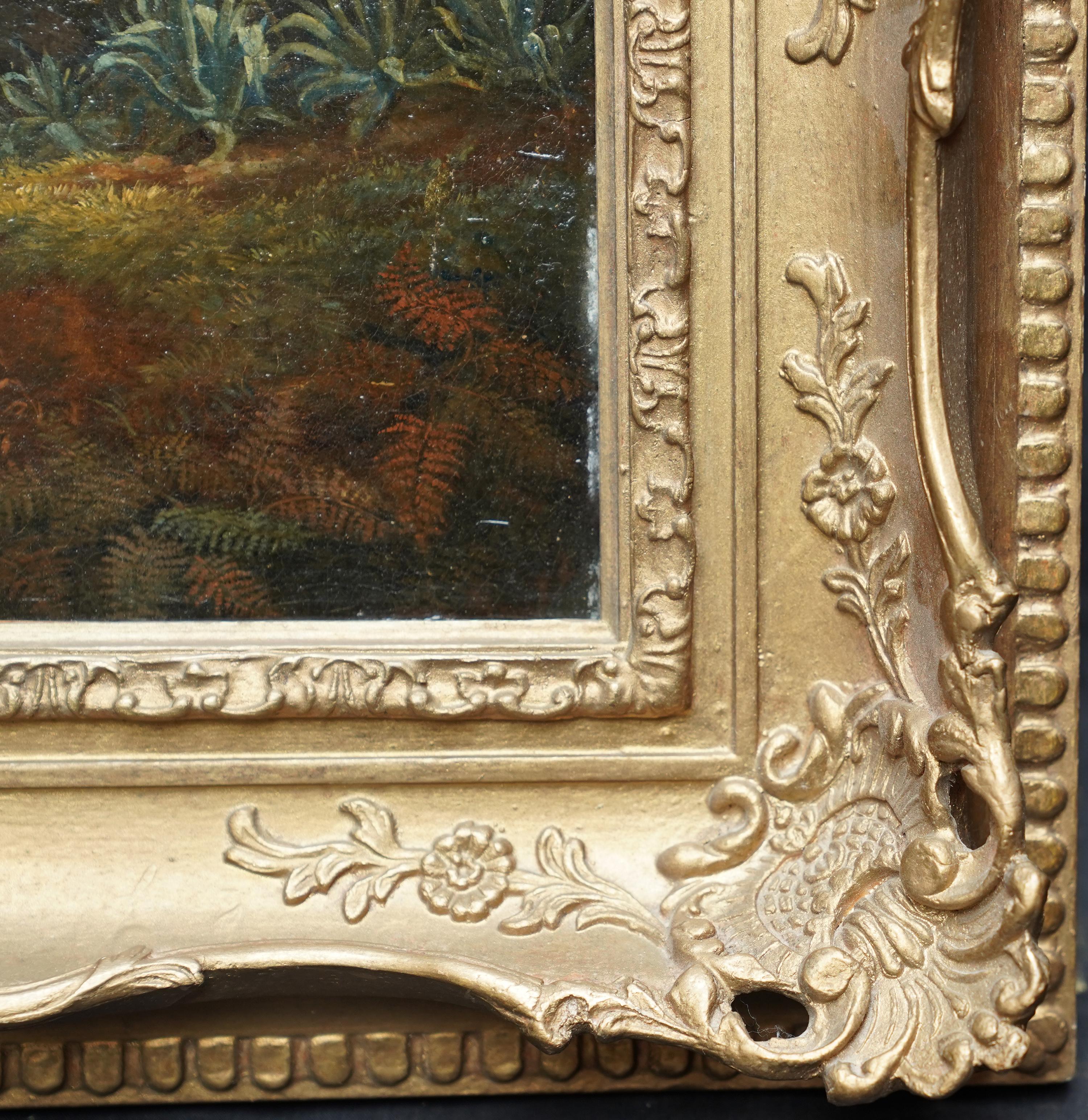 Tivoli Landscape - French 19th century art Italian landscape oil painting goats 5